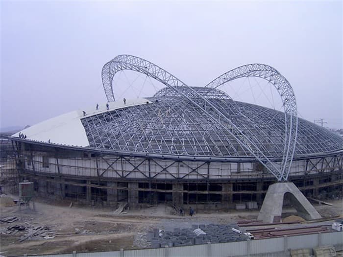 福建体育中心篮球馆网架加工